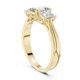 Rosé Empress Emerald Three-Stone Ring