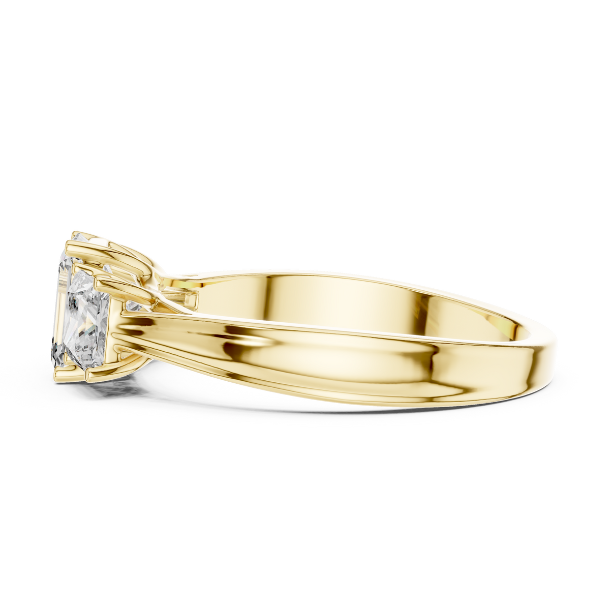 Rosé Empress Emerald Three-Stone Ring