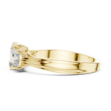 Rosé Empress Emerald Three-Stone Ring