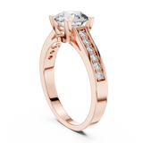 Golden Radiance Pavé Solitaire Ring