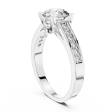 Golden Radiance Pavé Solitaire Ring