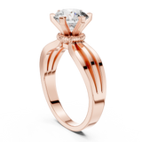 Golden Infinity Split-Shank Solitaire Ring