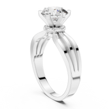 Golden Infinity Split-Shank Solitaire Ring