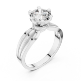 Golden Infinity Split-Shank Solitaire Ring