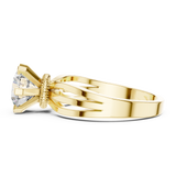 Golden Infinity Split-Shank Solitaire Ring