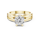 Golden Infinity Split-Shank Solitaire Ring