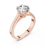 Ivory Crown Round Solitaire Ring