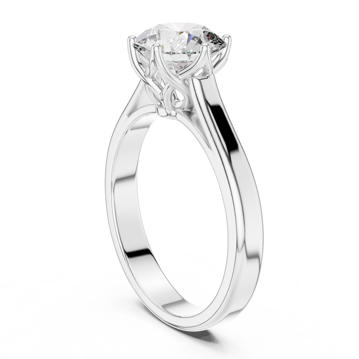 Ivory Crown Round Solitaire Ring