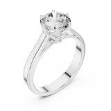 Ivory Crown Round Solitaire Ring