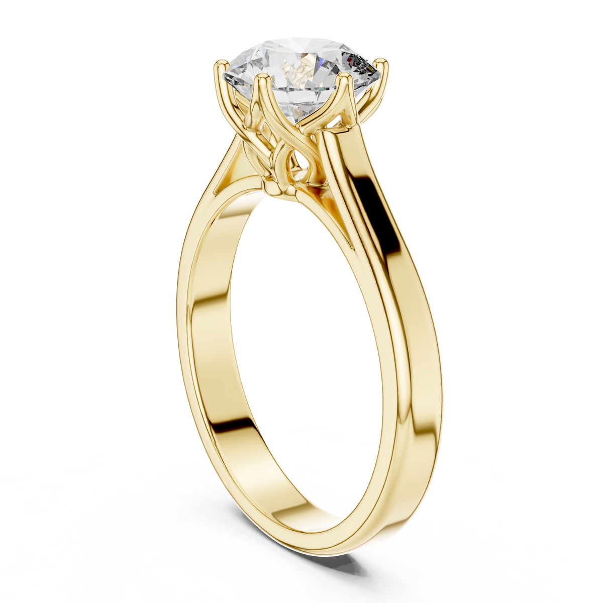 Ivory Crown Round Solitaire Ring
