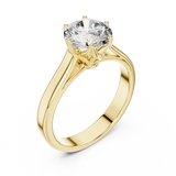 Ivory Crown Round Solitaire Ring