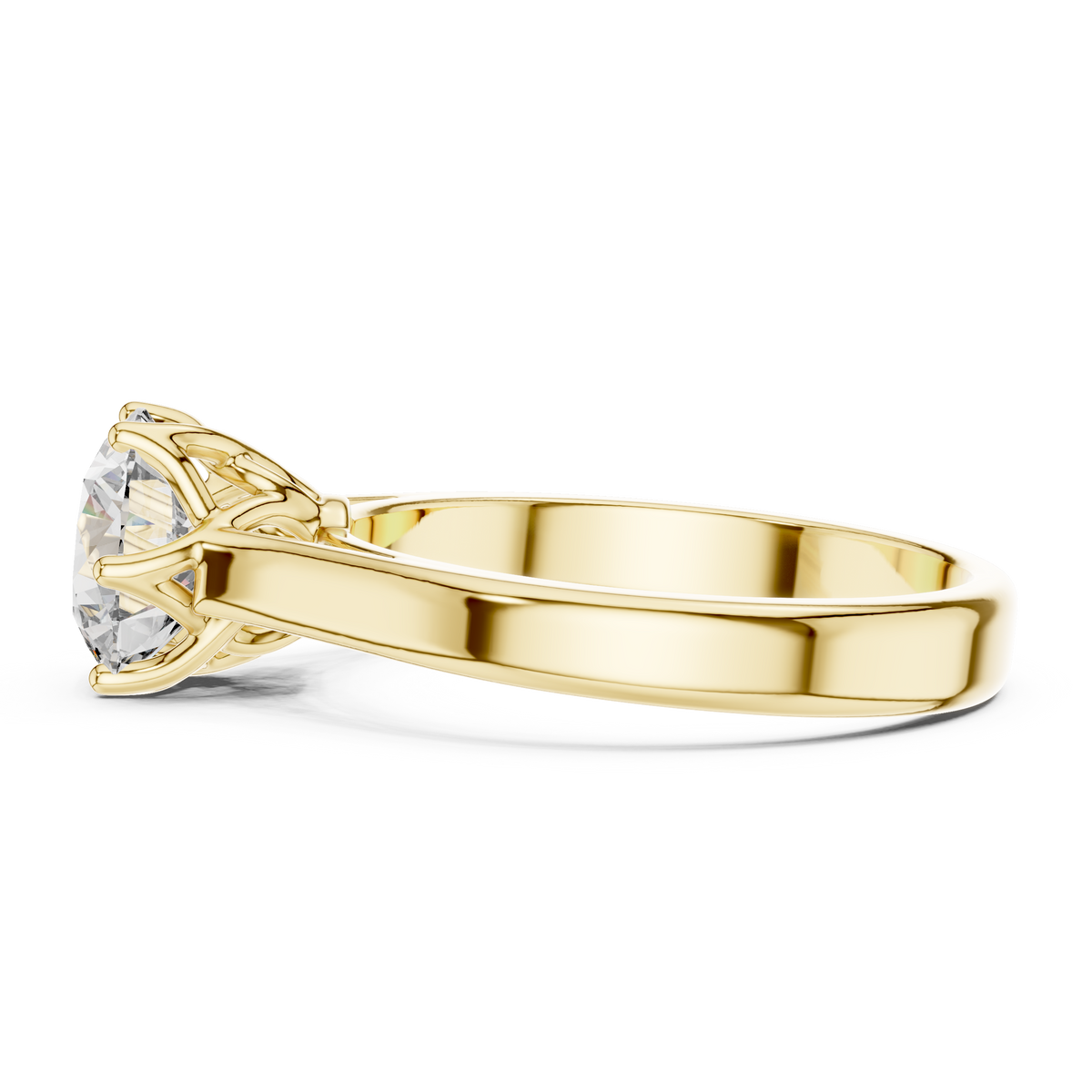 Ivory Crown Round Solitaire Ring
