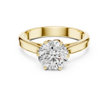 Ivory Crown Round Solitaire Ring