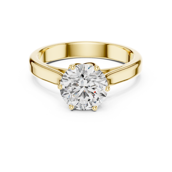 Ivory Crown Round Solitaire Ring