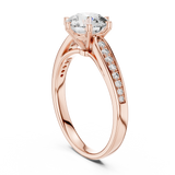 Lumina Pavé Split-Shank Solitaire Ring