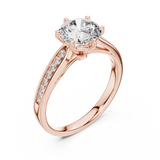 Lumina Pavé Split-Shank Solitaire Ring