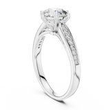 Lumina Pavé Split-Shank Solitaire Ring