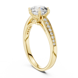 Lumina Pavé Split-Shank Solitaire Ring
