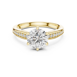 Lumina Pavé Split-Shank Solitaire Ring