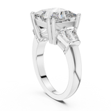 Rosé Princess Three-Stone Diamond Ring