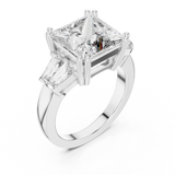 Rosé Princess Three-Stone Diamond Ring