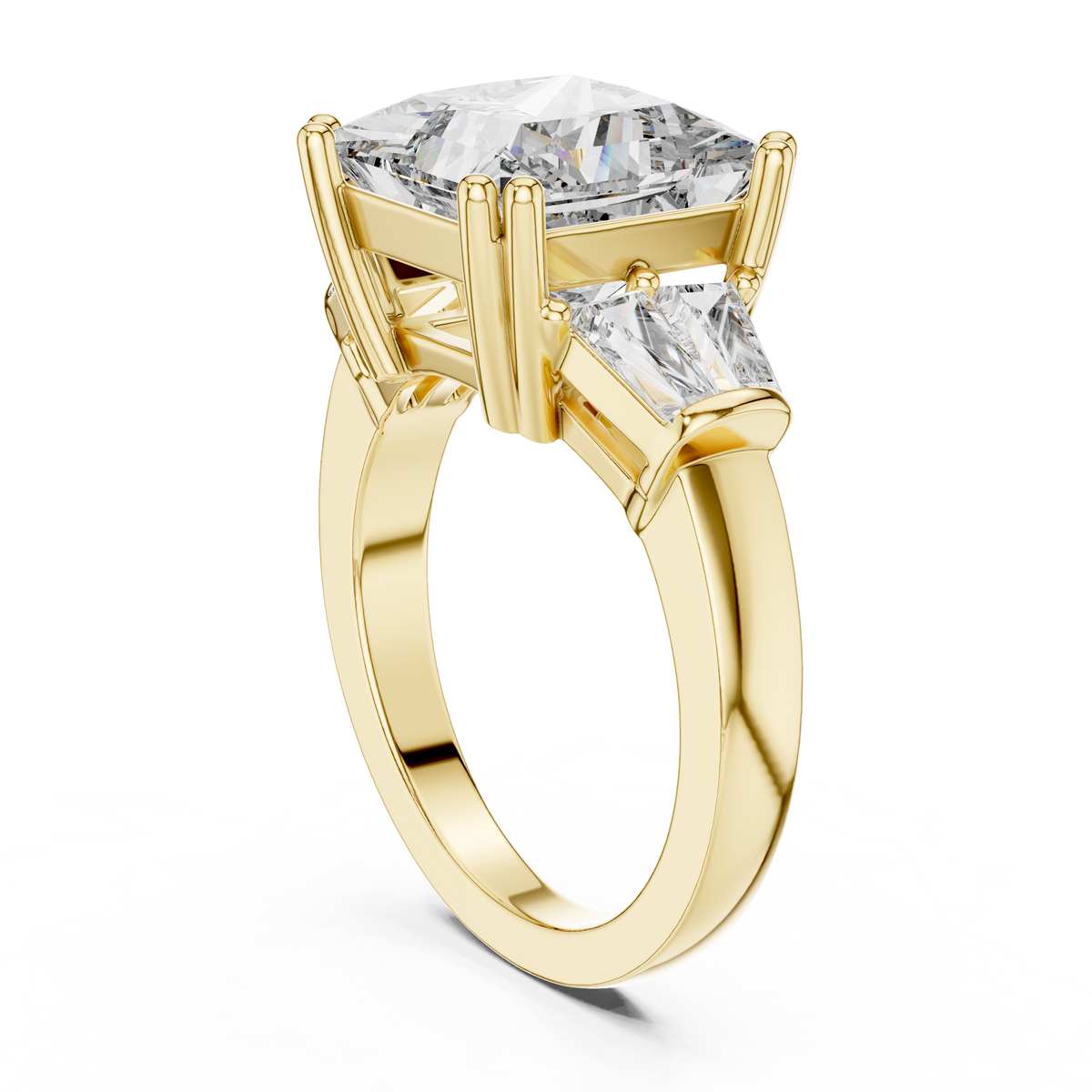 Rosé Princess Three-Stone Diamond Ring