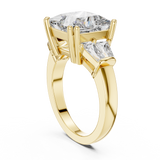 Rosé Princess Three-Stone Diamond Ring
