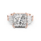 Rosé Princess Three-Stone Diamond Ring