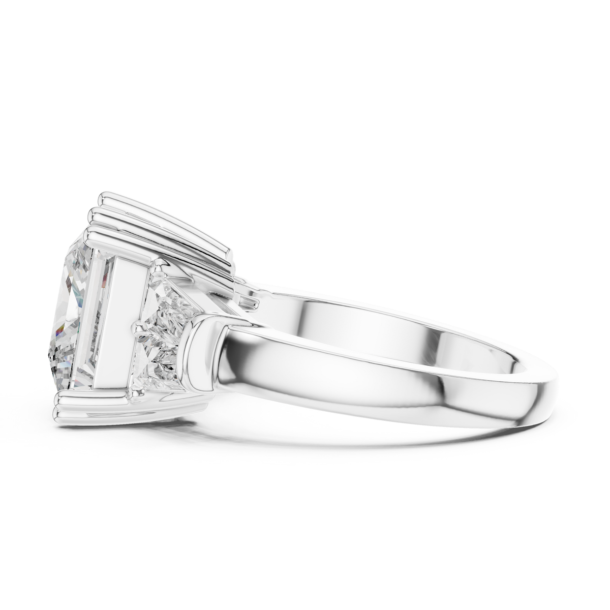 Rosé Princess Three-Stone Diamond Ring