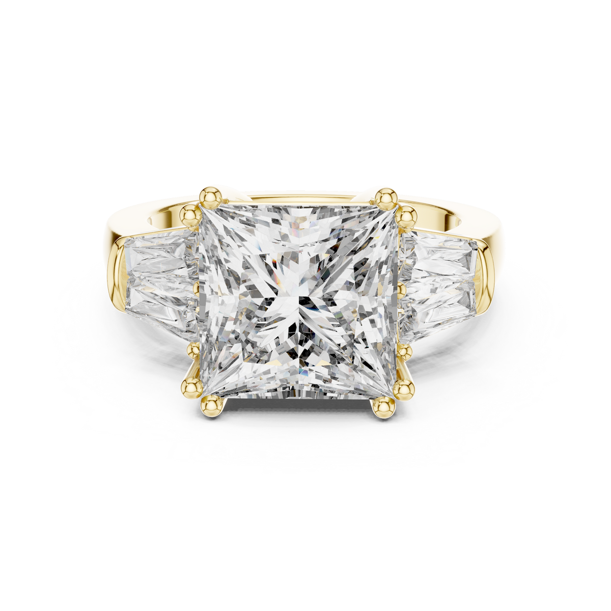 Rosé Princess Three-Stone Diamond Ring