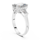 Arctic Emerald Three-Stone Diamond Ring