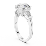 Golden Elevated Solitaire Diamond Ring