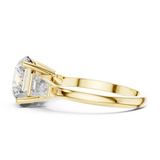 Golden Elevated Solitaire Diamond Ring