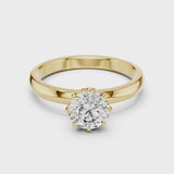 Classic Round Cathedral Solitaire Ring