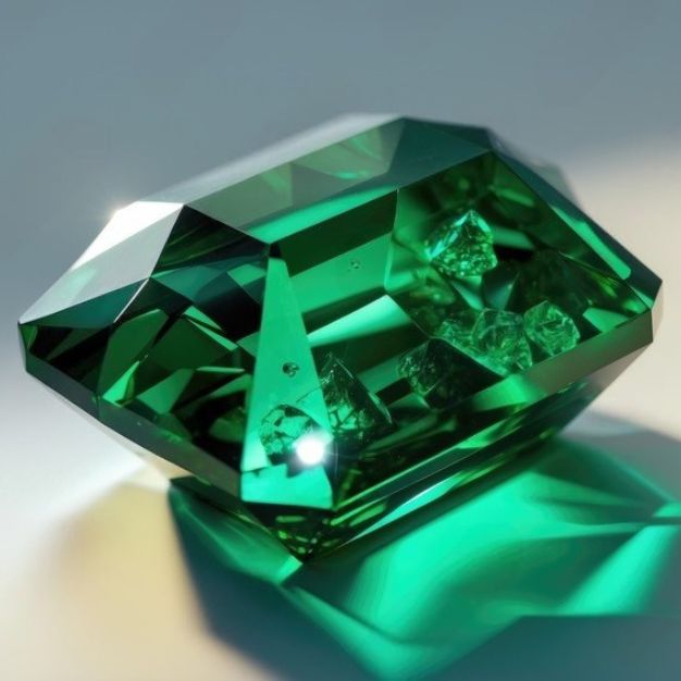 High-quality emerald cut diamond with professional certification.