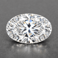Oval cut certified loose diamond with excellent brilliance