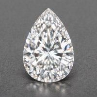 Pear cut certified loose diamond with elegant teardrop shape