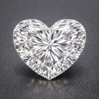 Heart shape certified loose diamond with romantic design