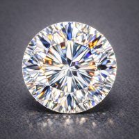 Round cut certified loose diamond with excellent brilliance