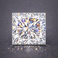Princess cut certified loose diamond with sharp brilliance